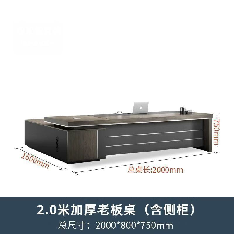 Saint li office desk - luxe executive office set: modern minimalist manager desk and chair combination - cross-border e-commerce