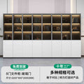 8-door filing cabinet-glass door (with light strip) warm white + iron gray