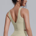 pure color high-strength yoga vest chest pad bubble wrap sports intimates breathable push-up running fitness bra for women
