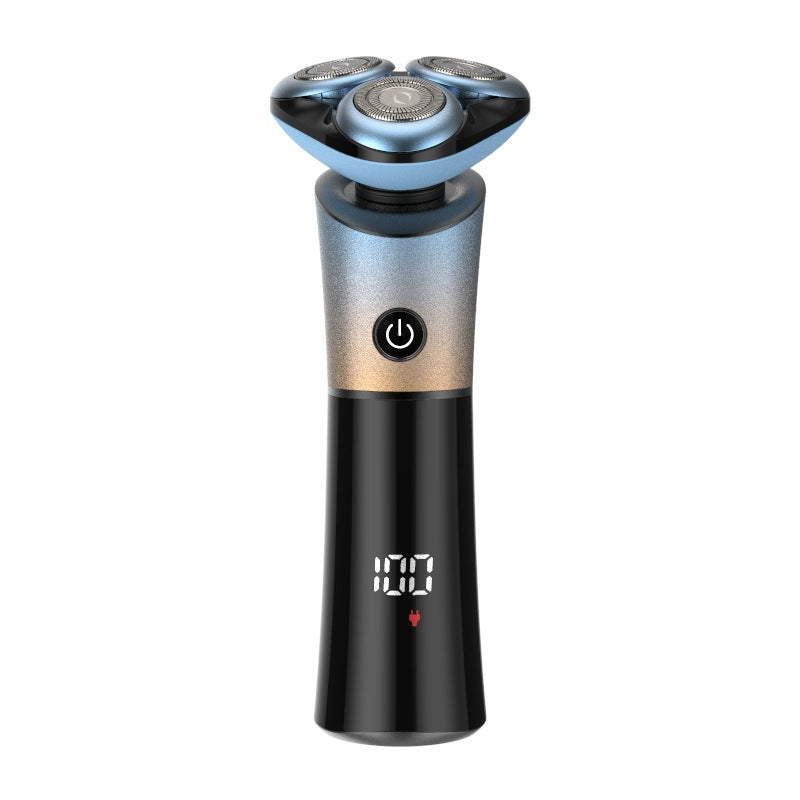 3-in-1 magnetic floating triple-blade electric shaver for men - washable, quick-charge, multi-function razor set