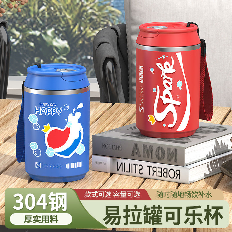 304 stainless steel popular outdoor portable cup student creative good-looking can coke cup coffee cup