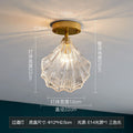 Scandinavianpopular copper-plated accessible luxury crystal wall lamp modern casual bedroom bedside shell lamp living room background wall lamp
