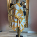 European and american cross-border women's fashion  summer new arrival: elegant halter neck irregular print sleeveless top and midi skirt set