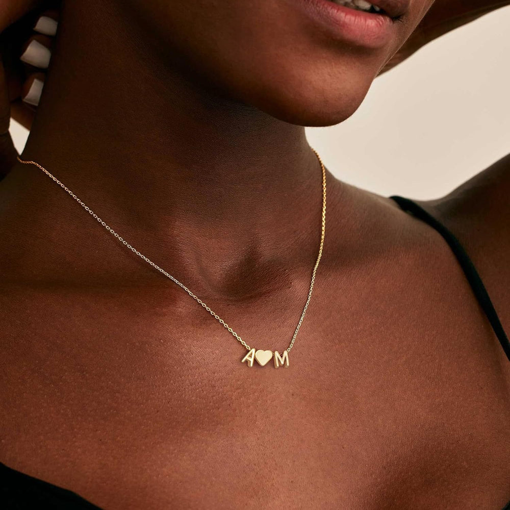 Amazon's best-selling simple and high-end love letter necklace clavicle chain fashionable and versatile couple jewelry xiyin wholesale