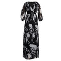 African plus size fashion print chiffon maxi dress with belt - new  collection for  &