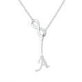 New arrival: lucky eight-character tassel necklace for women - copper 26-letter pendant with diamond accents, choker necklace