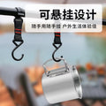 304 stainless steel outdoor folding cup - portable cup with handle, camping mug with hanging loop, outdoor camping cup