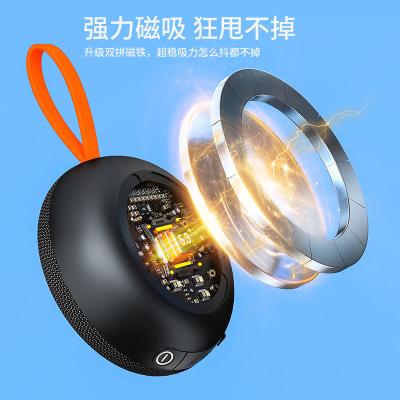 Magnetic bluetooth speaker - portable fabric waterproof mini speaker - outdoor 2026 new wireless model