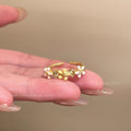 Daisy pearl ring for women, 2026 new arrival, unique design, exquisite index finger ring, light luxury, high-end, trendy ring
