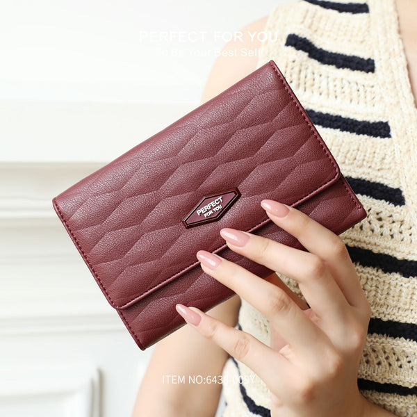 Foreign trade new women's wallet fashionable Japanese-style large-capacity grid wallet multi-card change bag women's wholesale