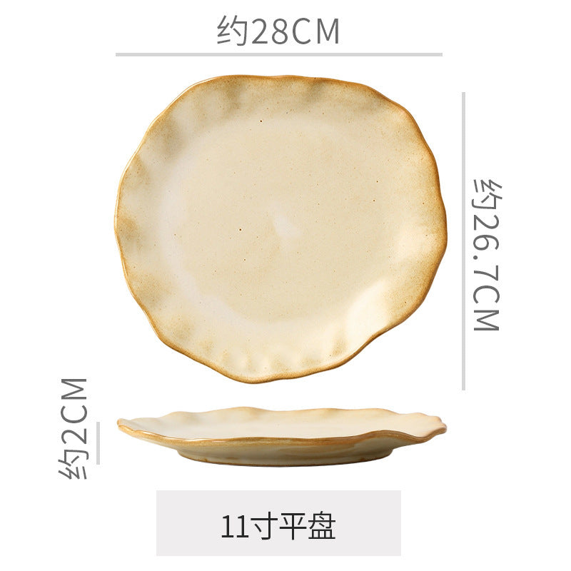 Vintage chic dinnerware set - restaurant, hotel, and home use - unique shaped dessert plates, pastry bowls, and rice bowls - wholesale