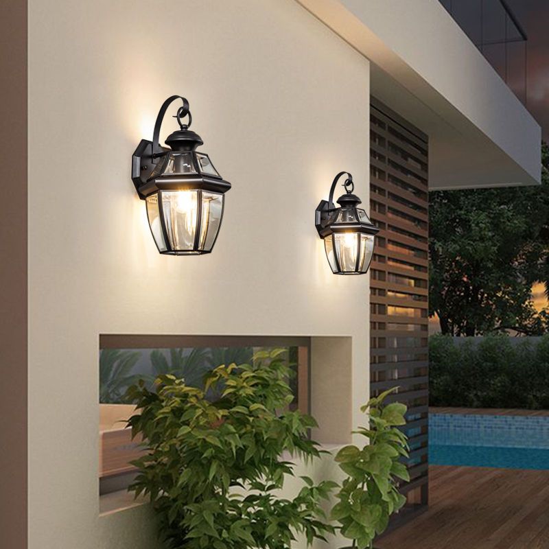 Outdoor wall light waterproof gate balcony garden home courtyard aisle villa exterior wall lamp b&b french pillar light