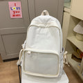 2025new arrival forest style large capacity backpack for women, preppy style soft girl girleasiest for match transparent pain bag school bag