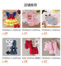 Children's clothing cross-border european and american girls white short-sleeved t-shirt + blue suspender skirt two-piece set