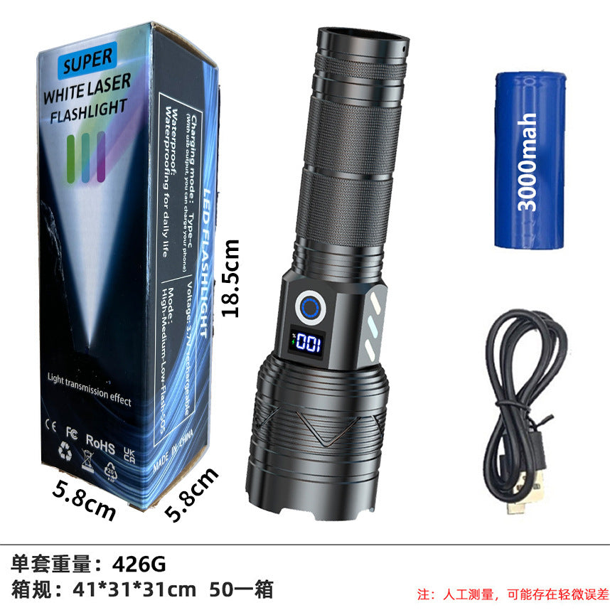Cross-border best-selling high-power flashlight camping outdoor multi-functional type-c movable power bank convenient flashlight