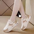 2025 fashion all-season new argan shoes women's wear-resistant athletic shoes leather breathable korean style versatile casual chunky sneakers
