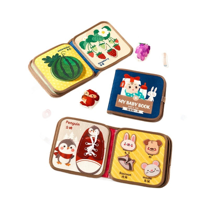 Quiet tear book, baby can chew, baby magic paste, early education cloth book toy, hand tear book, tear apart years