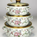 Export cross-mirror enamel small 3-piece pot set, exquisite soup pot, enamel pot, double-ear soup pot suit12cm/14cm16cm