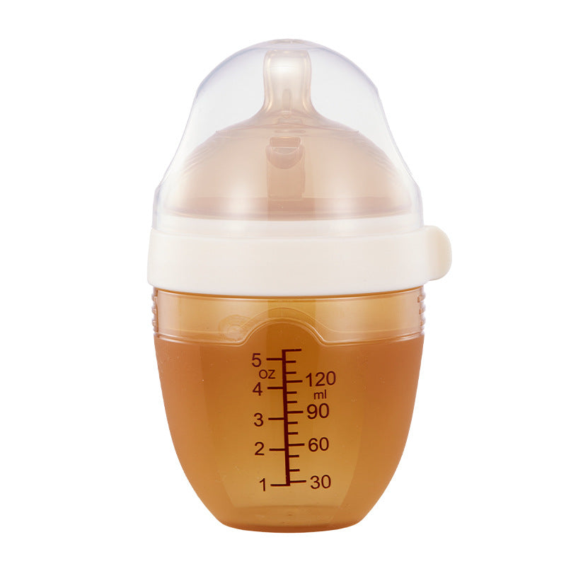 English boxed breast milk solid nano silver weaning artifact baby anti-flatulence full silicone bottle 150ml