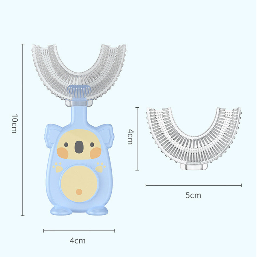 Children's u-shaped toothbrush Baby silicone toothbrush Baby oral cleaning toothbrush Soft children's toothbrush