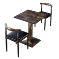 Commercial retro dining table set for restaurants, cafeterias, bbq outlets, and fast food chains - ideal for desserts, snacks, and milk tea