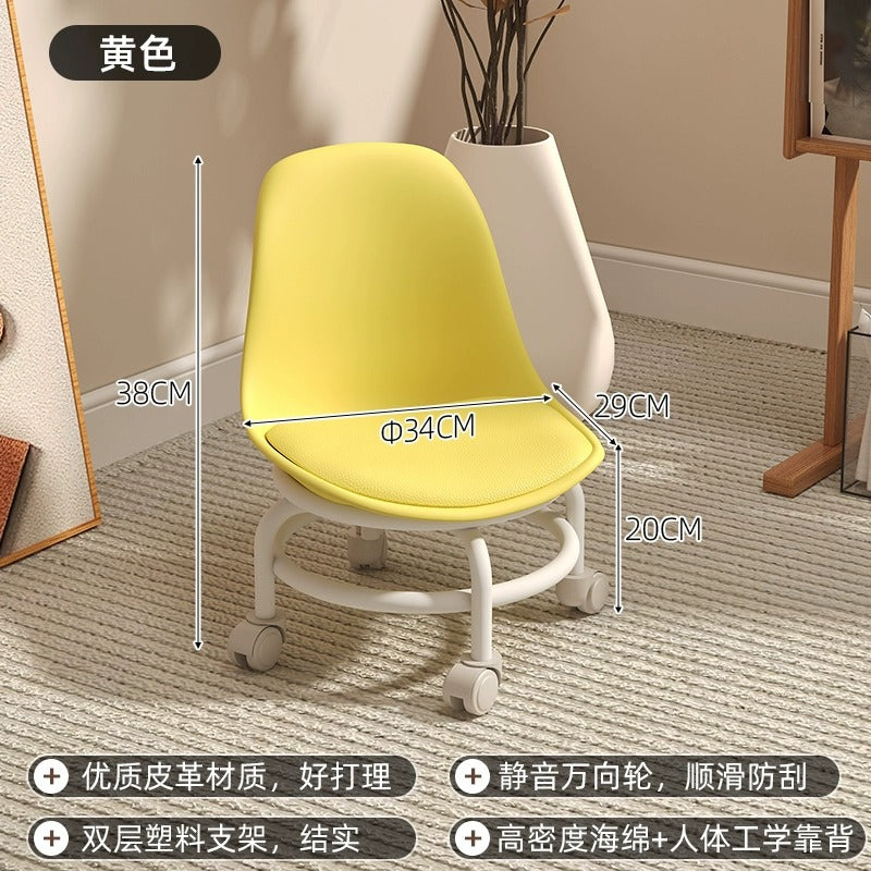 Popular for homemultifunctional beauty seam round stool chair pulley low stool universal wheel small stool with wheels rental room stool