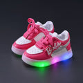 Girls' letter light-up sneakers -  spring new collection - soft sole athletic shoes for girls - casual light-up shoes for toddlers and young children