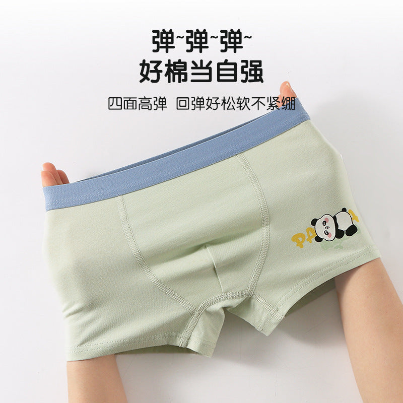 Children's underwear Class A cotton boys' underwear cartoon boxers medium and large children's baby student boxers children's underwear