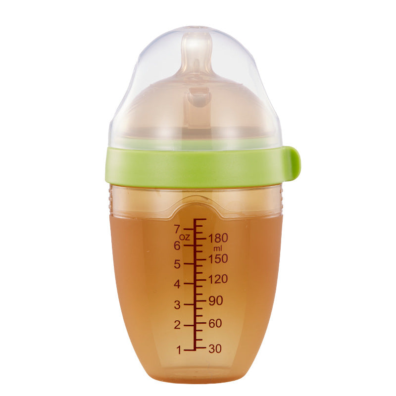breast milk solid feeling all silicone feeding bottle nano silver weaning artifact baby anti-flatulence feeding bottle 210ml