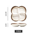 Japanese retro dessert plate - stylish & practical for home use - perfect for single servings, breakfast, snacks, and desserts