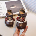 Vancahao girls' stylish and cute cartoon bow princess shoes - new spring/autumn collection for toddlers and little girls - leather shoes
