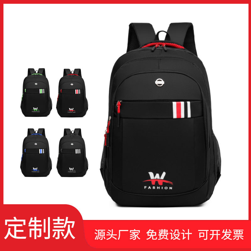 Customized new multi-layer large-capacity leisure business travel backpack men's computer bag trendy fashion student schoolbag