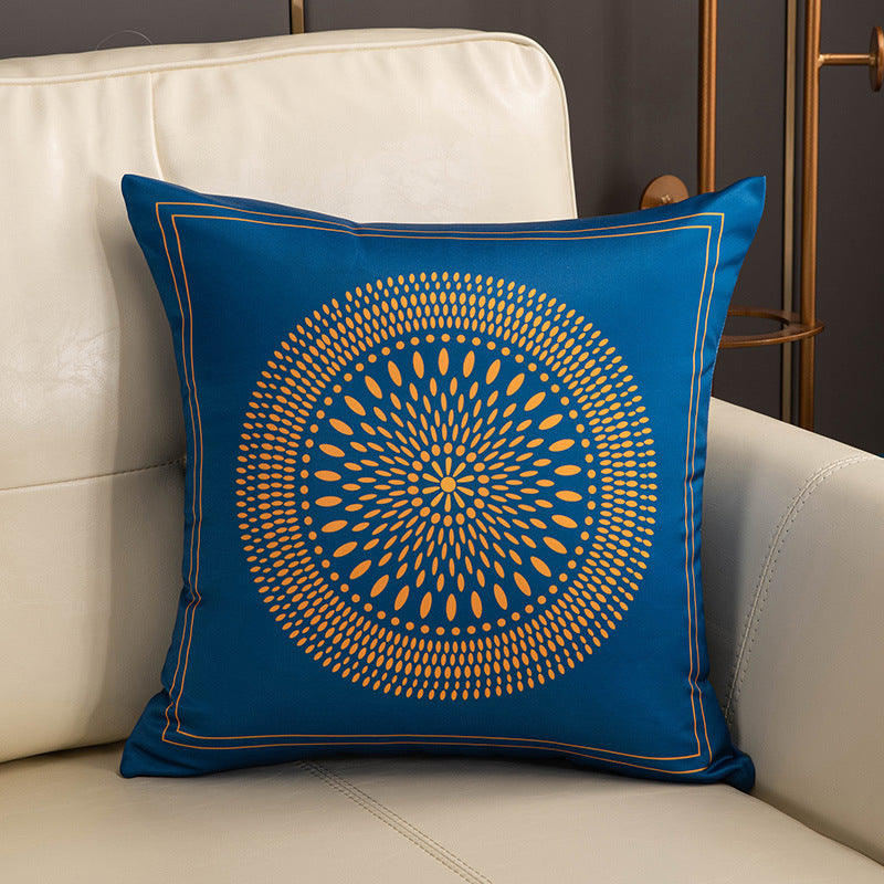Horse year throw pillow cover sofa cushion simple light luxury high-end silk satin bedroom living room bedside cushion cover