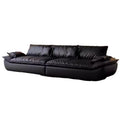 Italian normcore cat claw leather sofa small apartment living room casual modern single multi-person straight row sailboat sofa