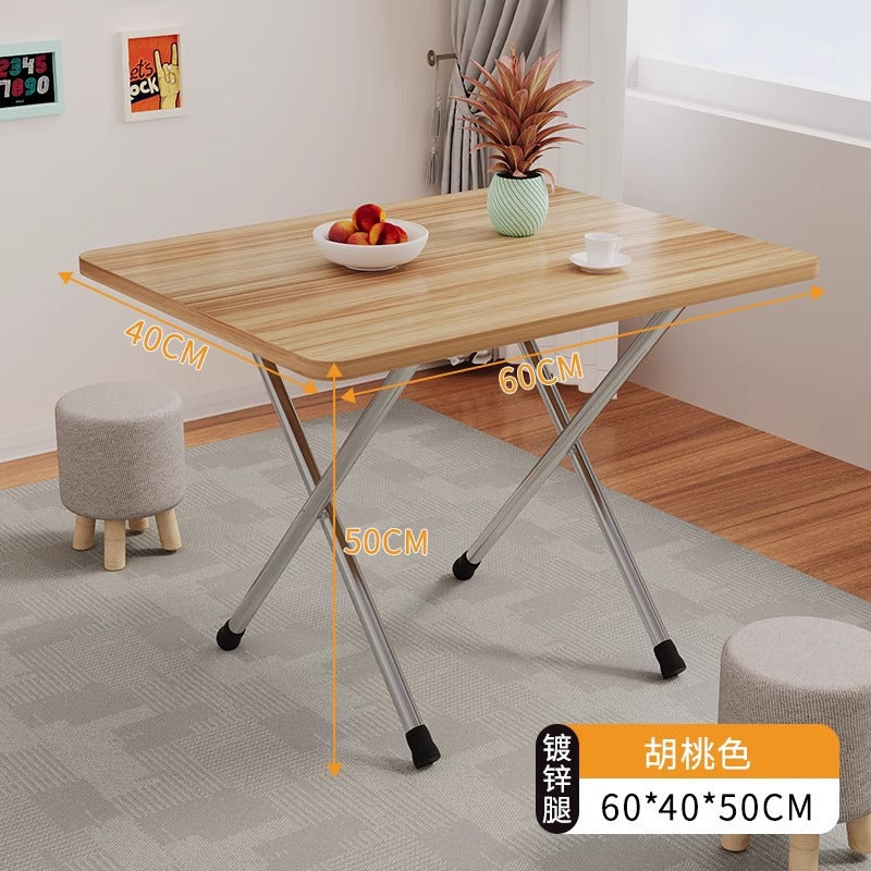 Foldable table dining table for home small table outdoor portable stall small apartment rental house simple dining square table