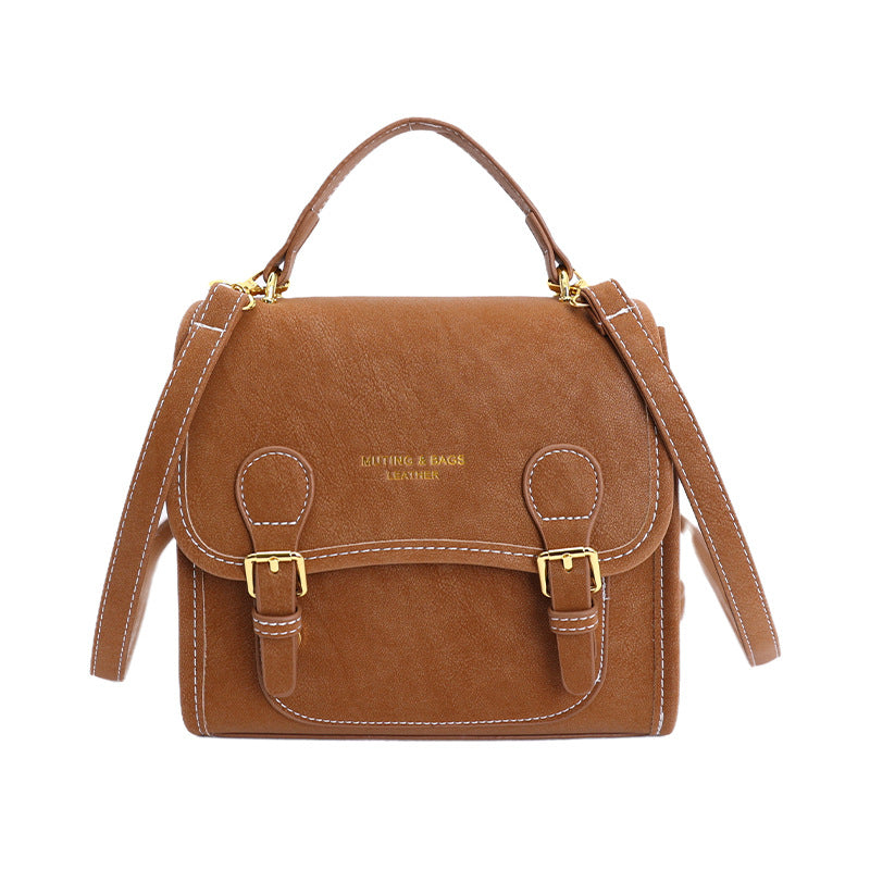 Vintage preppy backpack for women - 2025 new trendy versatile shoulder bag - student schoolbag, commuter bag, and casual bag