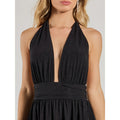 autumn women's sexy sparkly halter neck everyday dress