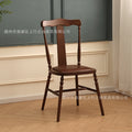 Crown chair + black walnut + brown upholstered cushion (ash wood)