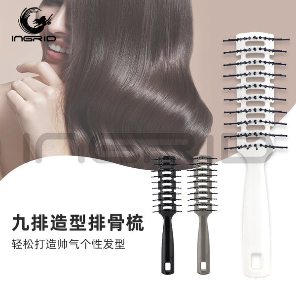 Special ribs comb for hair salon Hair tools Men's fluffy styling oil hair comb Big wave anti-static curling comb