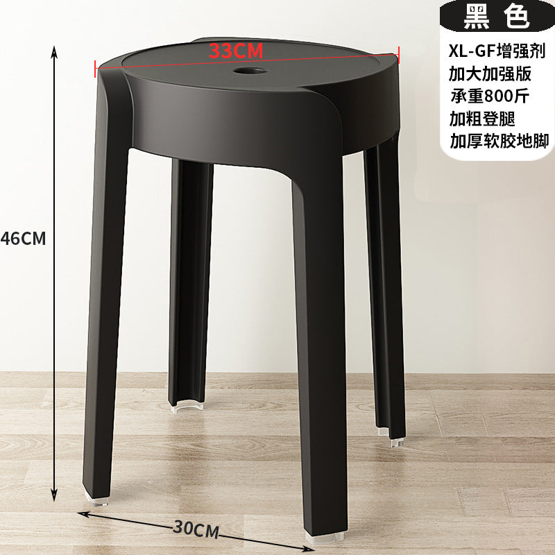 Scandinavian plastic chair thickenedfor home stool restaurant dining table chair casual desk study classy back chair bench