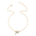Wholesale diamond-studded eye pendants for cross-border e-commerce: amazon hot-selling accessories - gold alloy evil eye necklace for women