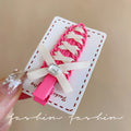 Ballet-style bow ribbon braided hair clip, seamless, versatile, sweet and edgy color palette, perfect for bangs, flyaways, and side hair styling