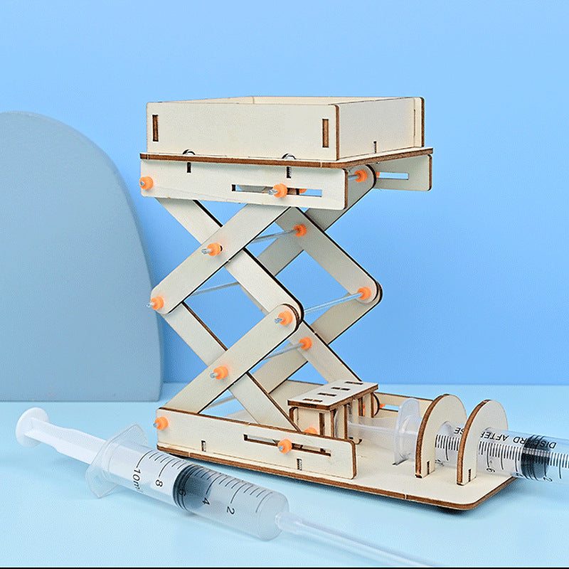 Hydraulic lifting table, classroom DIY handmade technology small production, student puzzle stem science small experiment material package
