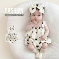 Summer lightweight infant romper - adorable heart print, perfect for baby girls!