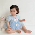 Summer baby girl sweet princess short-sleeved baby bag butt skirt mesh dress full moon 100 days one-year-old dress summer