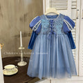 Girls' dress  autumn new fashionable sequin tutu dress high-end heavily embellished princess dress hostess gown