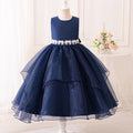 European and american cross-border children's christmas costume performance dress - girls' long skirt, performance gown, princess dress