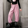 kids' summer lightweight joggers - solid color, side stripe, casual, unisex, anti-mosquito, home pants with elastic cuffs