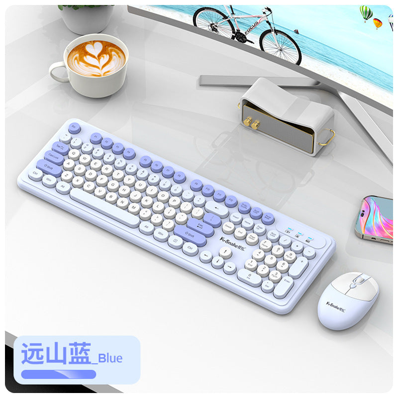 Viper wk200 wireless office keyboard and mouse suit silent and good-looking girls business typing keyboard 2.4g