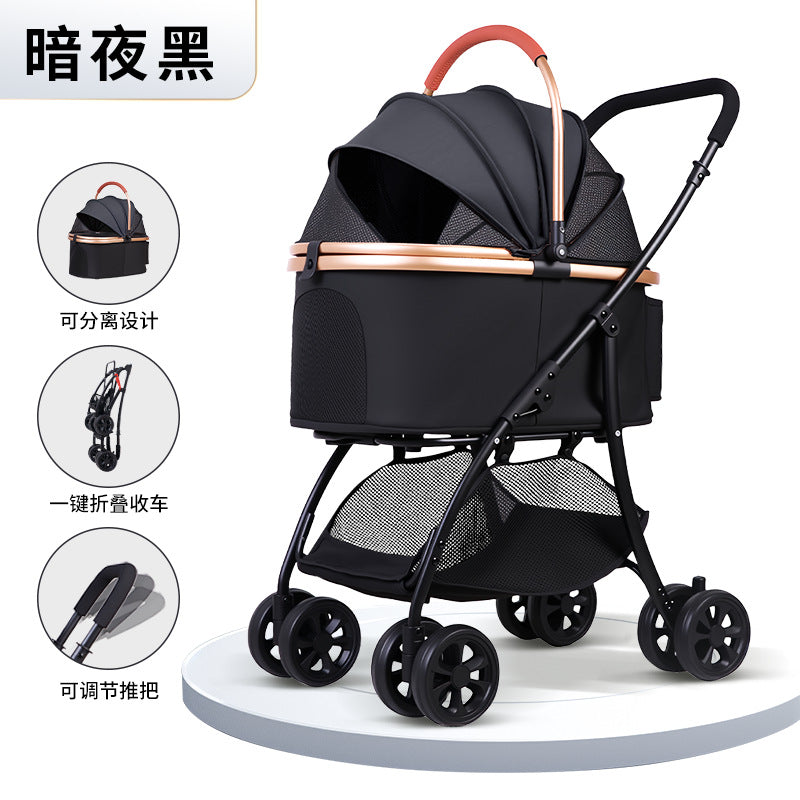 Inlair pet stroller - foldable dog and cat carrier for small breeds like poodles - lightweight pet stroller for amazon pet stores